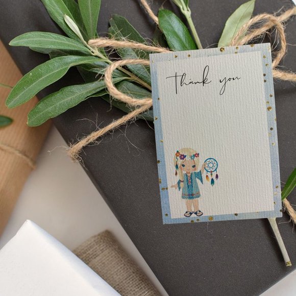Bohemian Girly Card / Thank You Card / Boho/Girly Thank You For Your Order Card - Picture 2 of 11